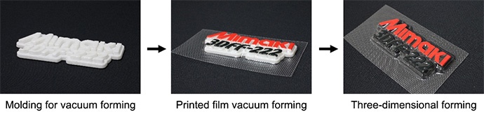 Molding for vacuum forming→Printed film vacuum forming→Three-dimensional forming