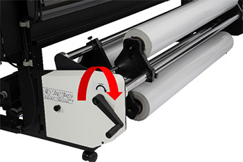 "Media changer" to which Max. three rolls of media are attachable to enhance your work efficiency