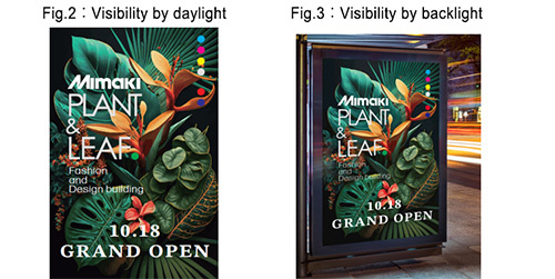 Fig.2：Visibility by daylight Fig.3：Visibility by backlight