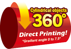Cylindrical objects 360º Direct Printing! *Gradient angle 0 to 7.5°