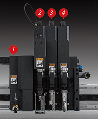 Up to 4 tools can be set at the same time: Enhanced processing efficiency and variation!