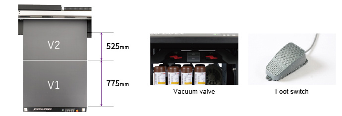 Valve and foot switch for vacuum control