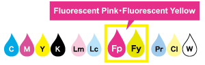 Fluorescent Pink & Fluorescent Yellow)
