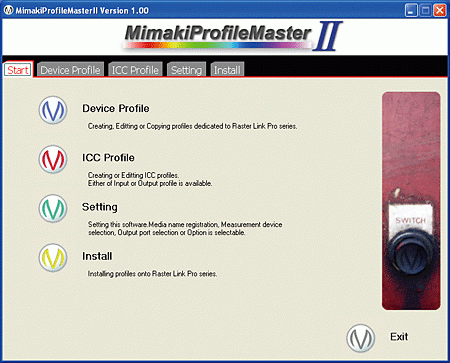 A wizard guides the user to easily create ICC and other device profiles.
