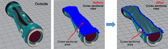 HOLLOWING (hollow shape correction): Mimaki 3D Print prep Pro