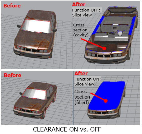 CLEARANCE ON vs. OFF