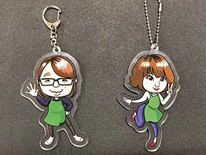 Acrylic key holders manufactured by Narato Printing onto them are performed by Mimaki's UV printer "UJF-6042MkII."