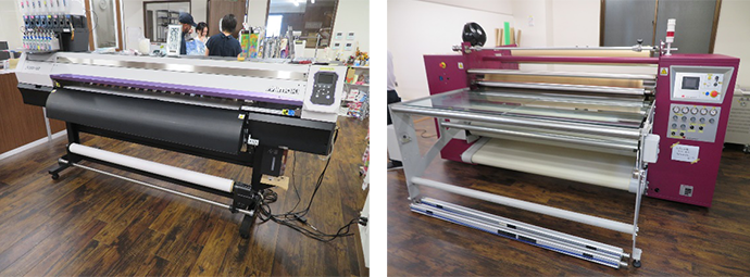 “JV300-160 (sublimation transfer model)” and the transcriber from Monti Antonio S.p.A “Mod.856” installed in TOMATO