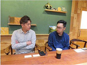 Mr. Yoshitaka Fujita, Director of the Print Division and Daisuke Yoshikawa, an operator