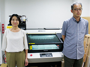 Ms. Abe (left) and Mr. Tamai (right) of the Production Group