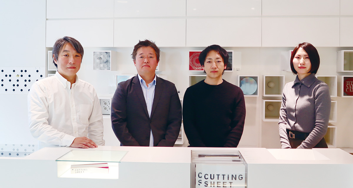 From left: Mr. Daichi Shiina, Head of Technical Center; Mr. Daisuke Shinshi, Deputy General Manager, Sales Planning Department; Mr. Yasutaka Saito, Technical Advisor, Technical Center; Ms. Mei Hirano, Designer, Sales Planning Department