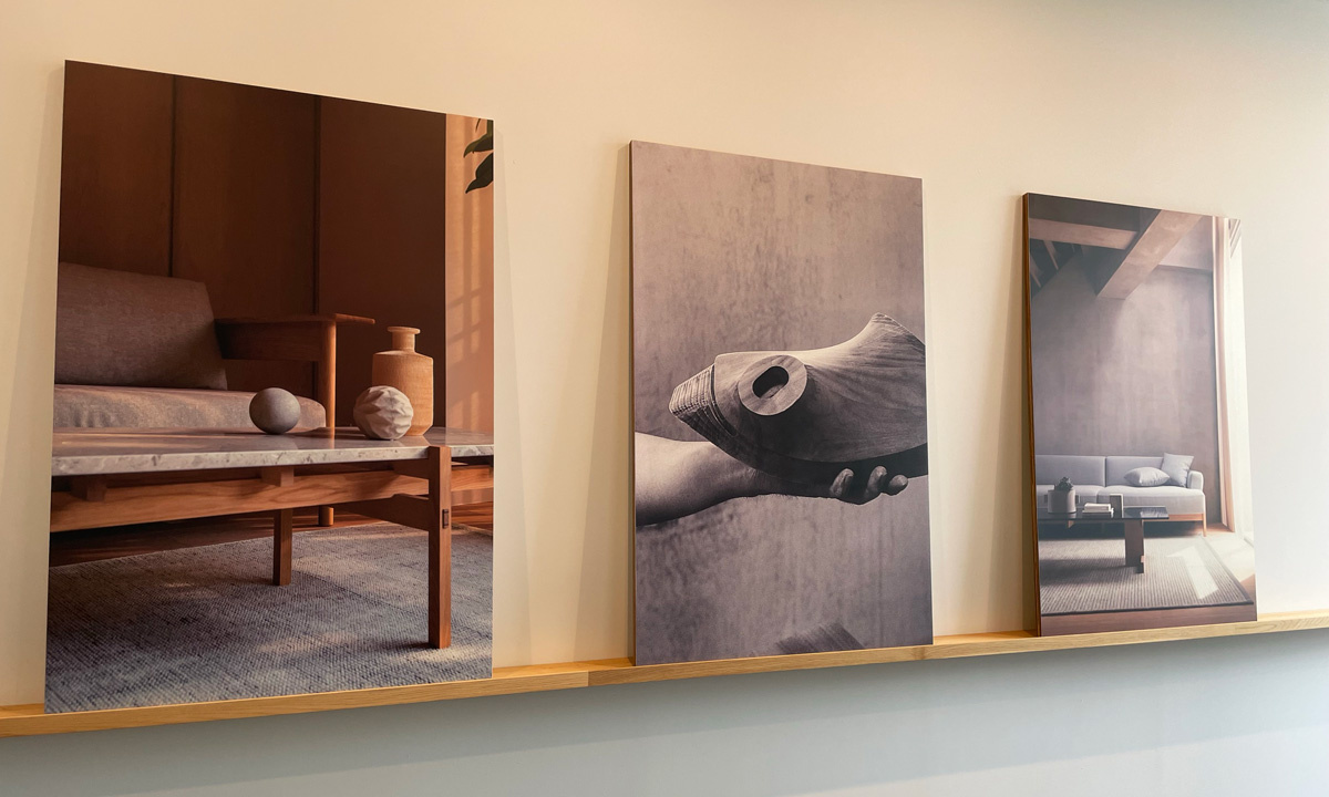 Art panels printed on wood.